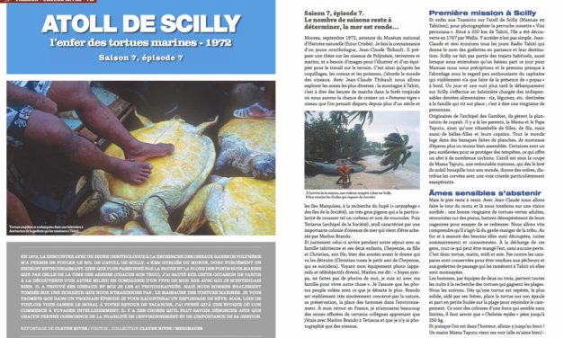 Atoll de Scilly, l’enfer des tortues…dans notre numéro 141
